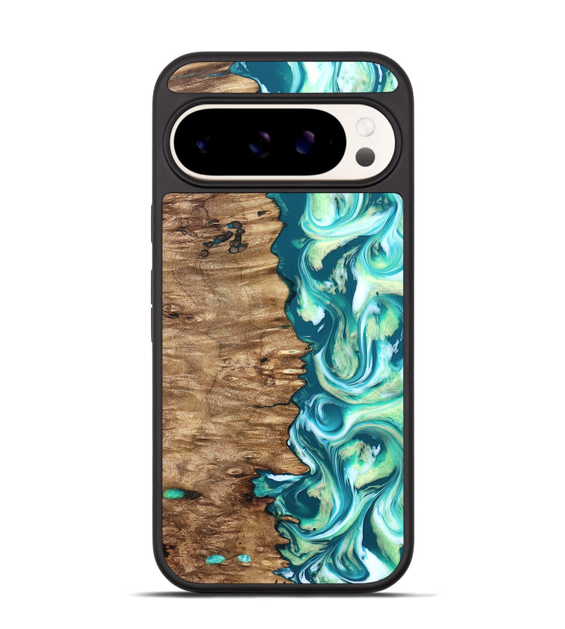 Pixel 9 Pro Wood Phone Case - Stacia (Green, 823456)