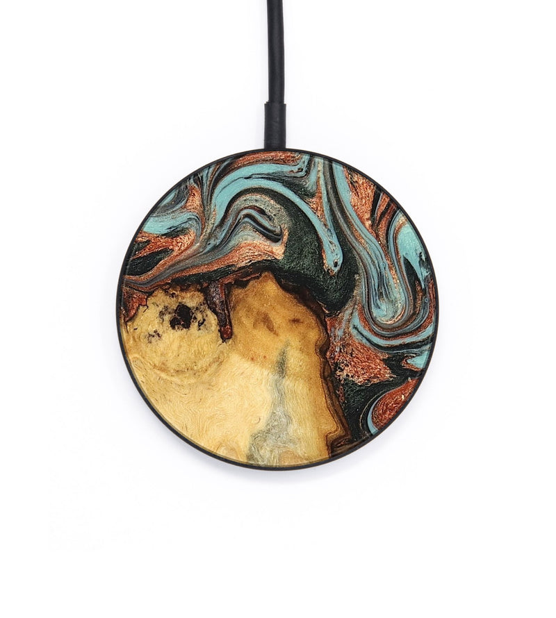 Circle Wood Wireless Charger - Glenda (Green, 823457)
