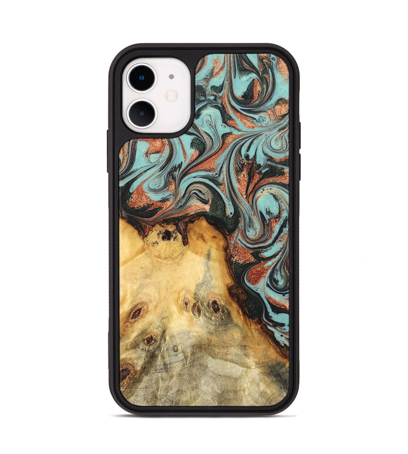 iPhone 11 Wood Phone Case - Glenda (Green, 823457)