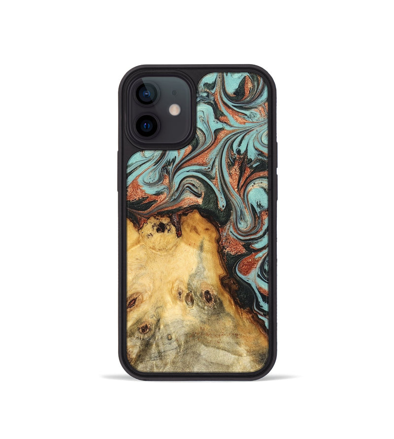 iPhone 12 mini Wood Phone Case - Glenda (Green, 823457)