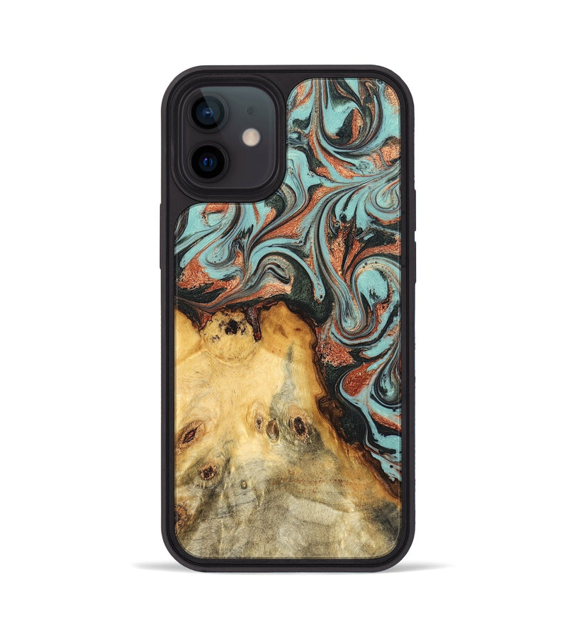 iPhone 12 Wood Phone Case - Glenda (Green, 823457)