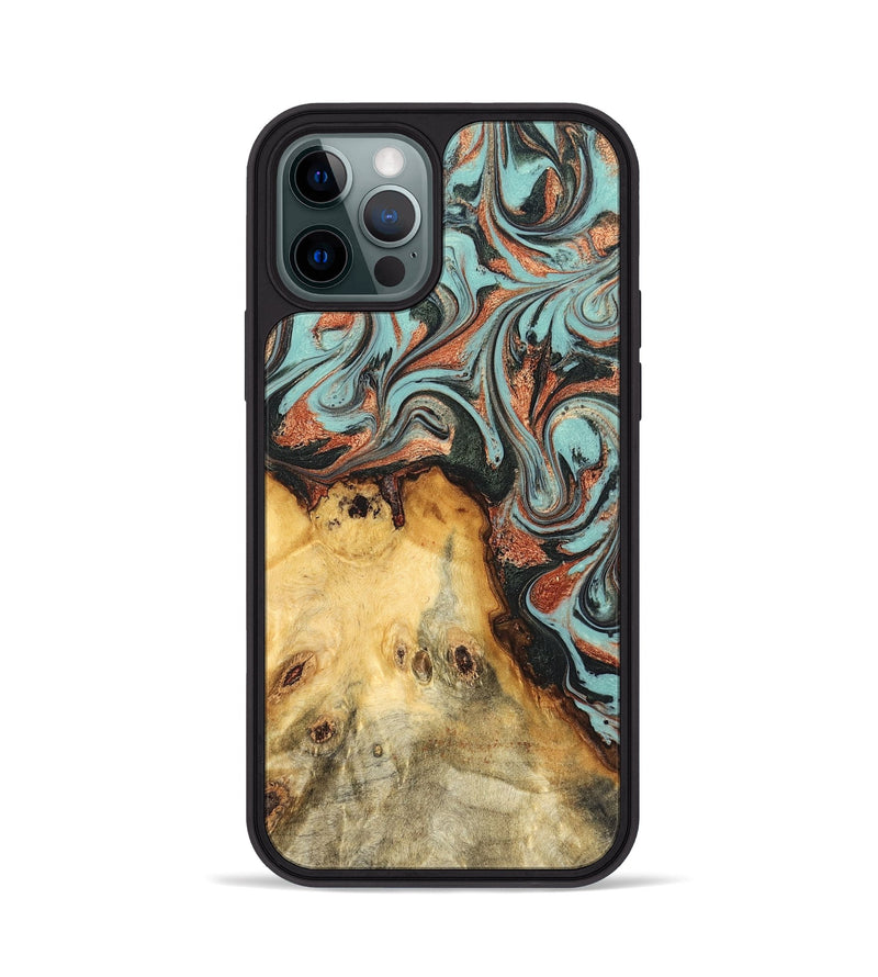 iPhone 12 Pro Wood Phone Case - Glenda (Green, 823457)