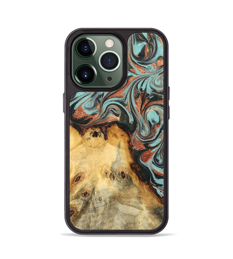 iPhone 13 Pro Wood Phone Case - Glenda (Green, 823457)