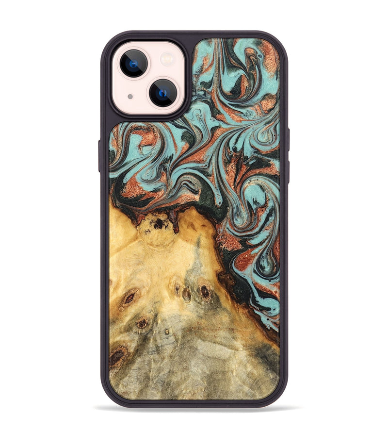 iPhone 14 Plus Wood Phone Case - Glenda (Green, 823457)