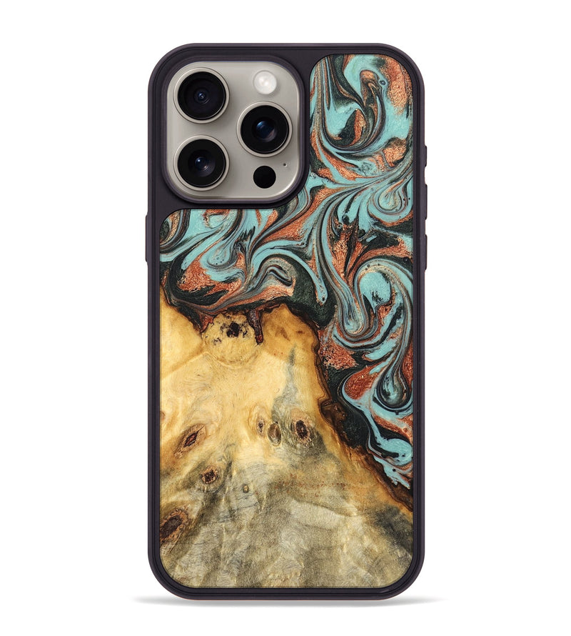 iPhone 15 Pro Max Wood Phone Case - Glenda (Green, 823457)