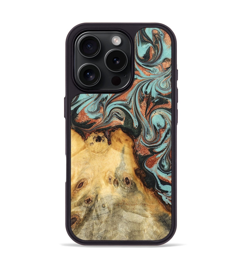 iPhone 16 Pro Wood Phone Case - Glenda (Green, 823457)