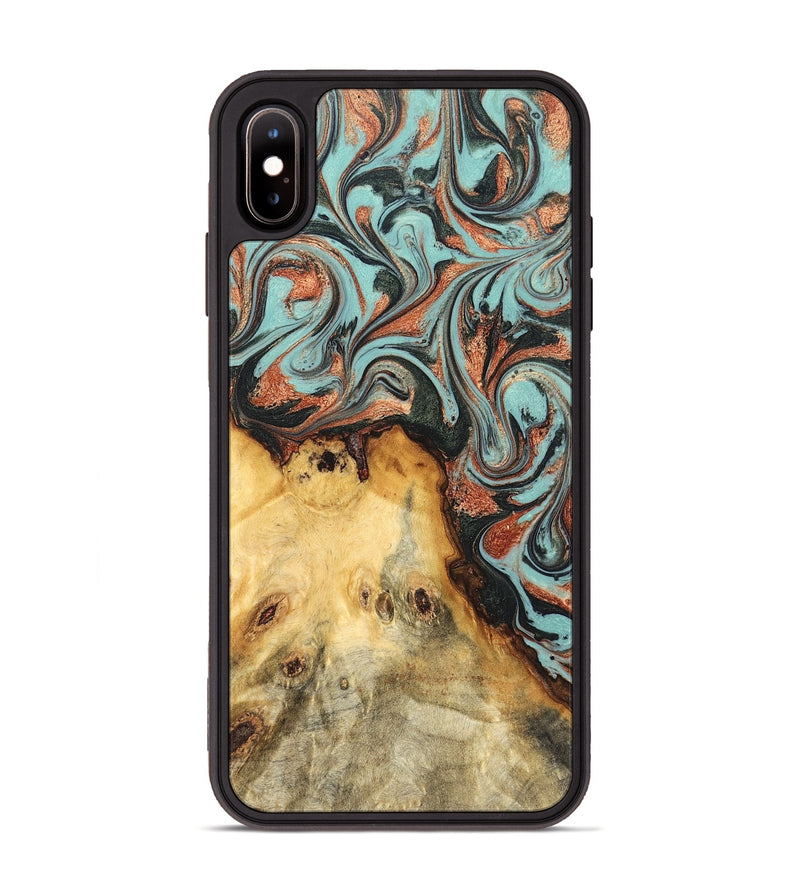 iPhone Xs Max Wood Phone Case - Glenda (Green, 823457)