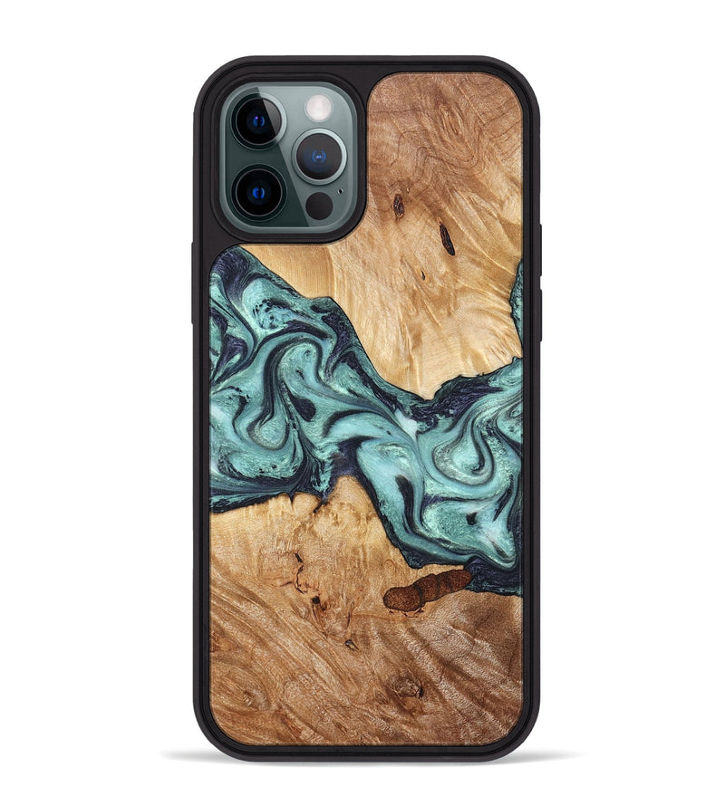 iPhone 12 Pro Max Wood Phone Case - Sage (Green, 823458)
