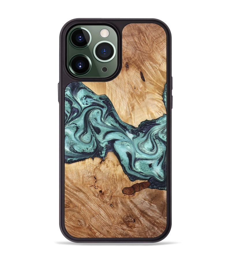 iPhone 13 Pro Max Wood Phone Case - Sage (Green, 823458)