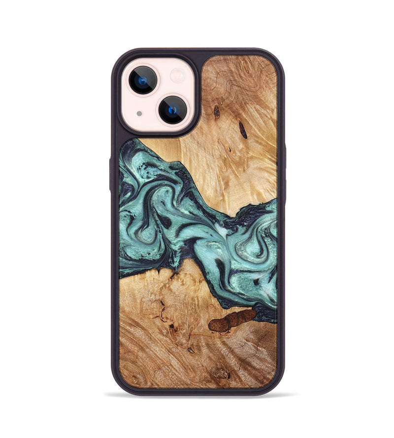 iPhone 14 Wood Phone Case - Sage (Green, 823458)