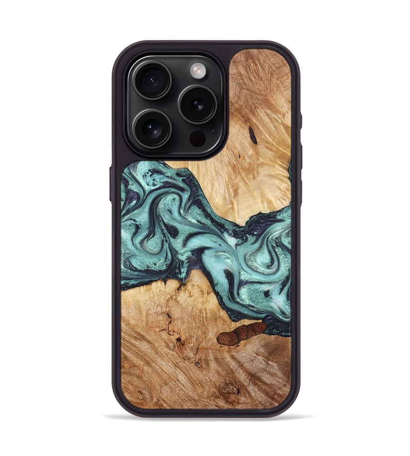 iPhone 15 Pro Wood Phone Case - Sage (Green, 823458)