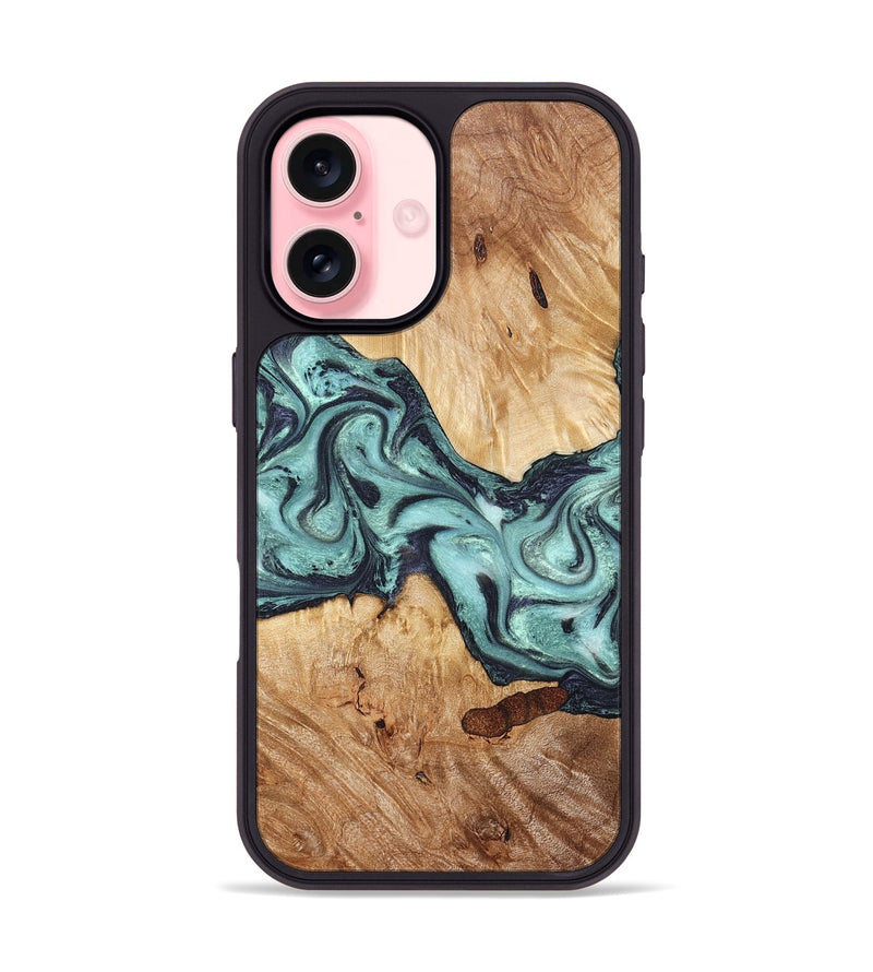 iPhone 16 Wood Phone Case - Sage (Green, 823458)