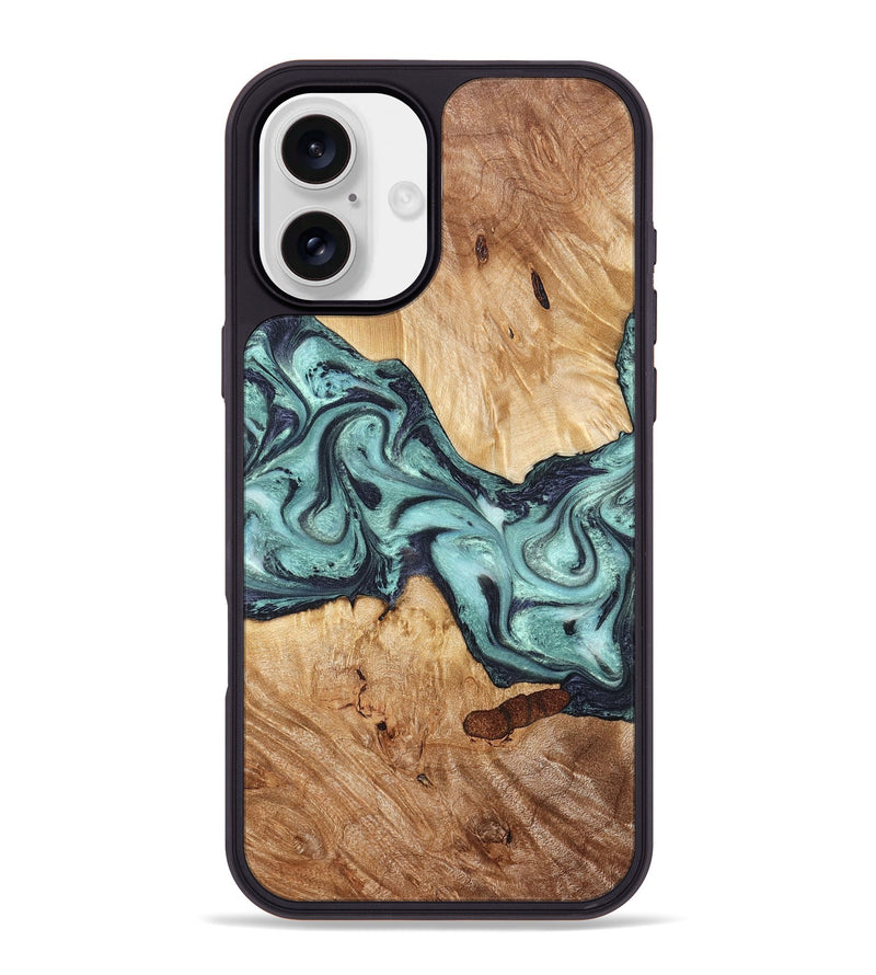 iPhone 16 Plus Wood Phone Case - Sage (Green, 823458)