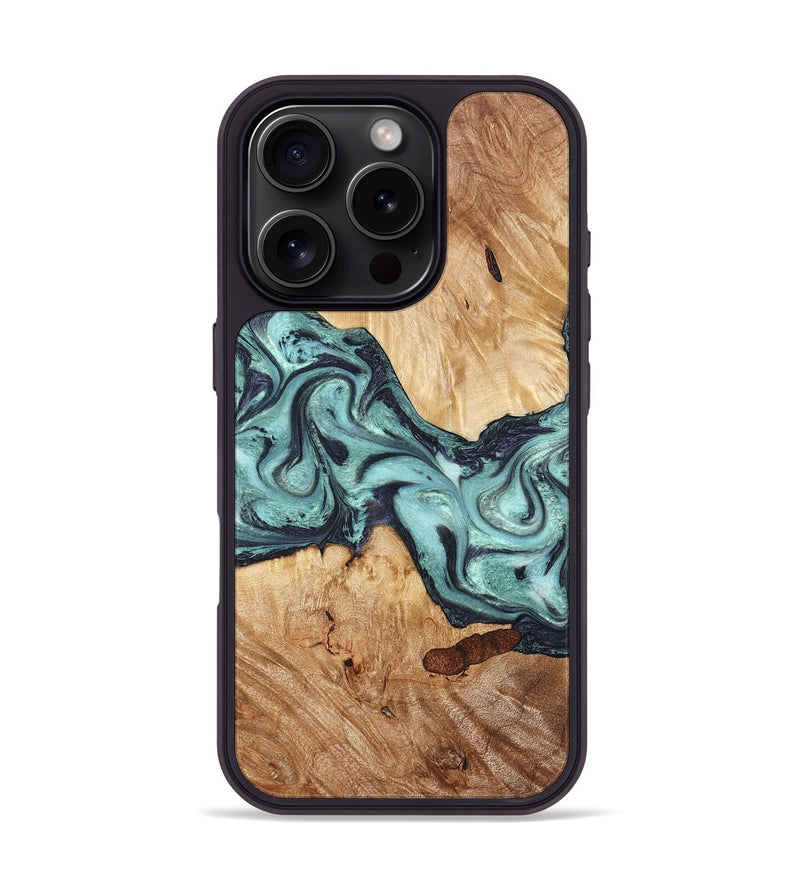 iPhone 16 Pro Wood Phone Case - Sage (Green, 823458)