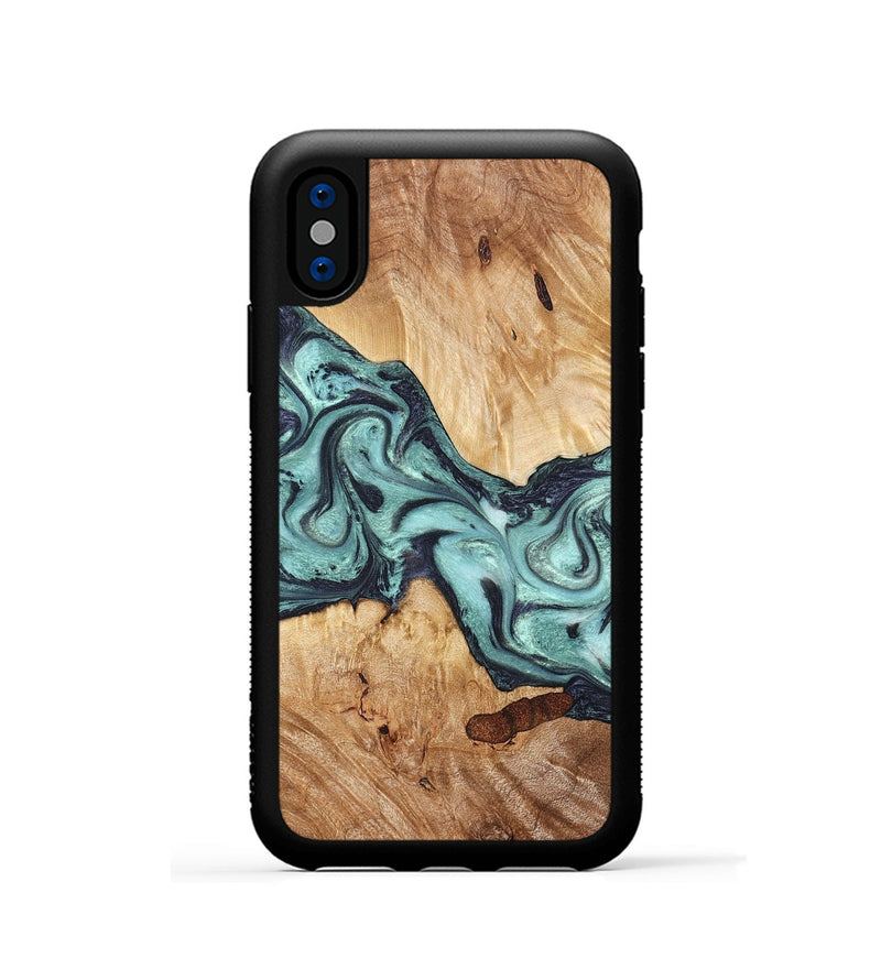 iPhone Xs Wood Phone Case - Sage (Green, 823458)