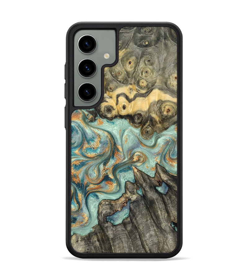 Galaxy S24 Plus Wood Phone Case - Glenna (Teal & Gold, 823460)