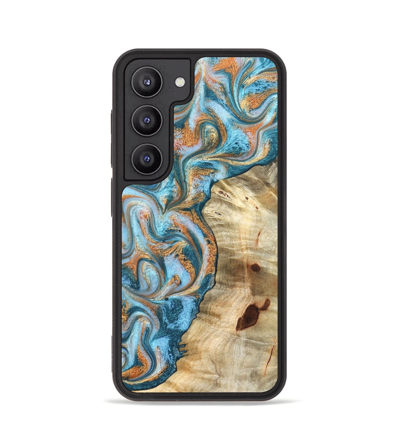 Galaxy S23 Wood Phone Case - Abe (Teal & Gold, 823461)