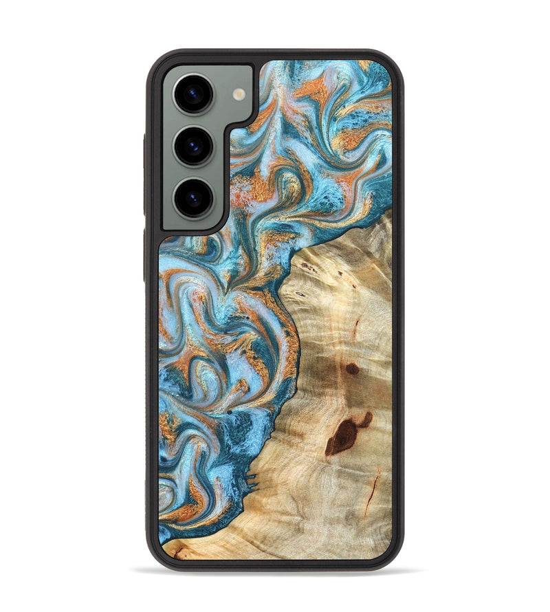 Galaxy S23 Plus Wood Phone Case - Abe (Teal & Gold, 823461)