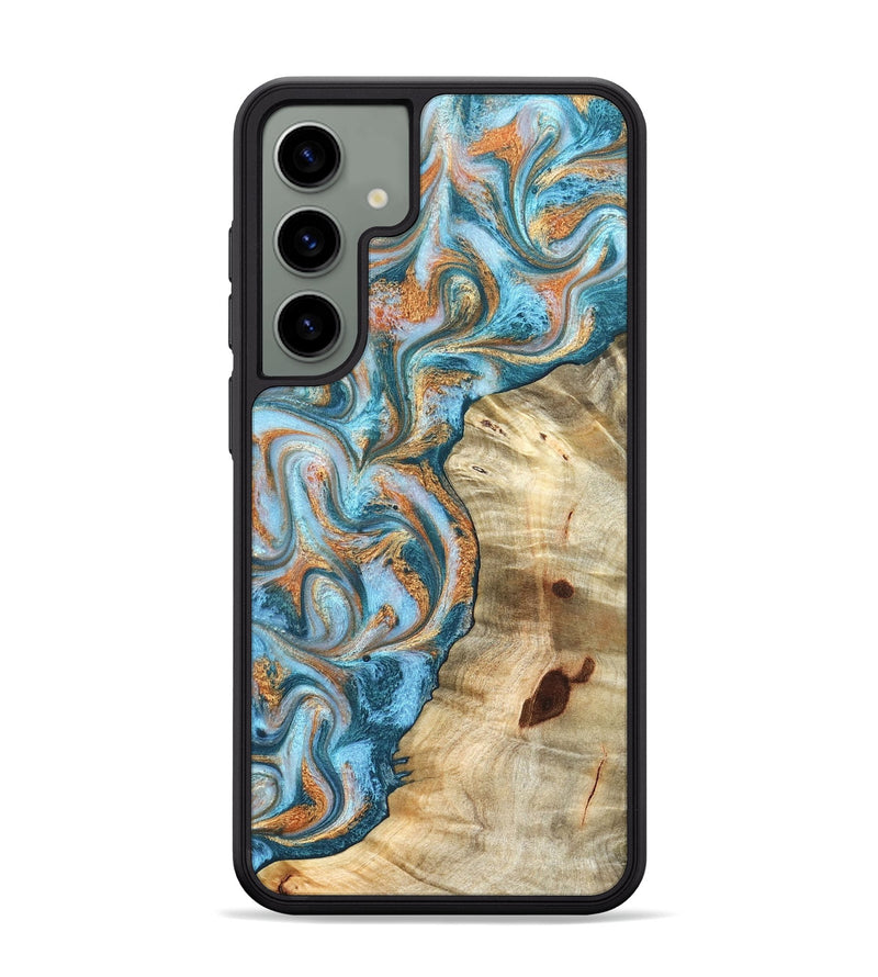 Galaxy S24 Plus Wood Phone Case - Abe (Teal & Gold, 823461)