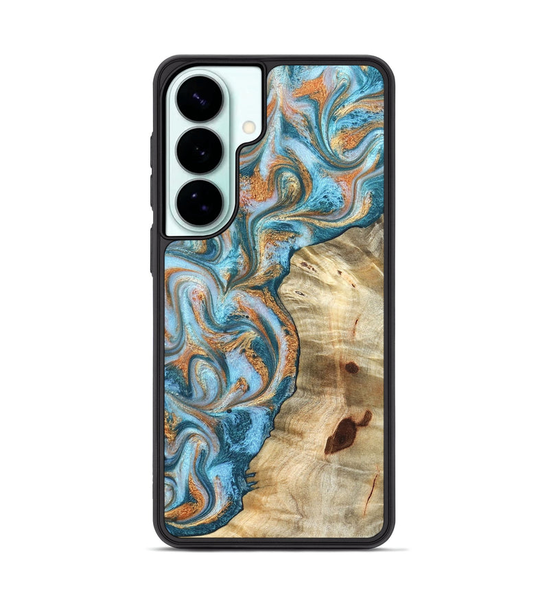 Galaxy S26 Plus Wood Phone Case - Abe (Teal & Gold, 823461)