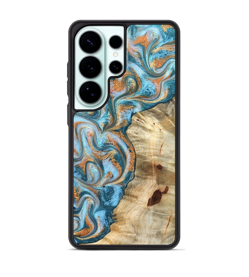 Galaxy S26 Ultra Wood Phone Case - Abe (Teal & Gold, 823461)