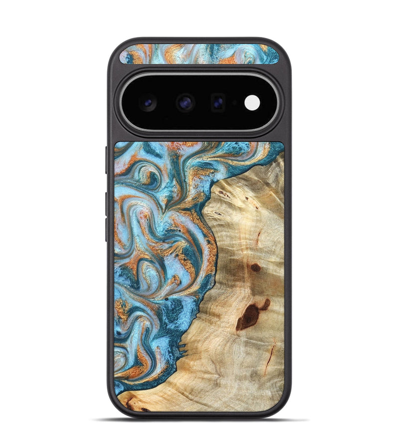 Pixel 11 Wood Phone Case - Abe (Teal & Gold, 823461)