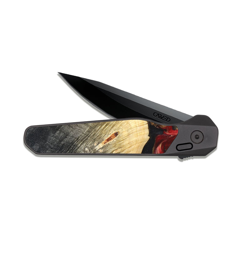 EDC Dark Slate Wood Pocket Knife - Dovie (Red, 823462)