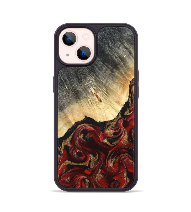 iPhone 14 Wood Phone Case - Dovie (Red, 823462)