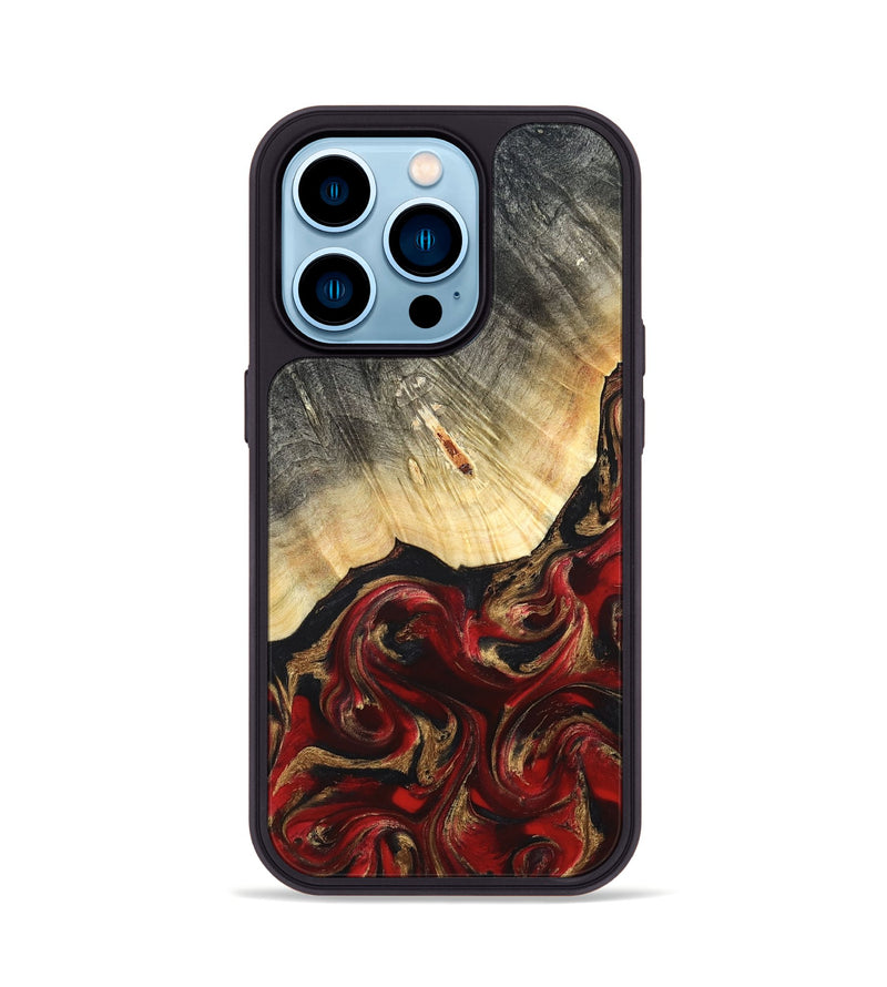 iPhone 14 Pro Wood Phone Case - Dovie (Red, 823462)
