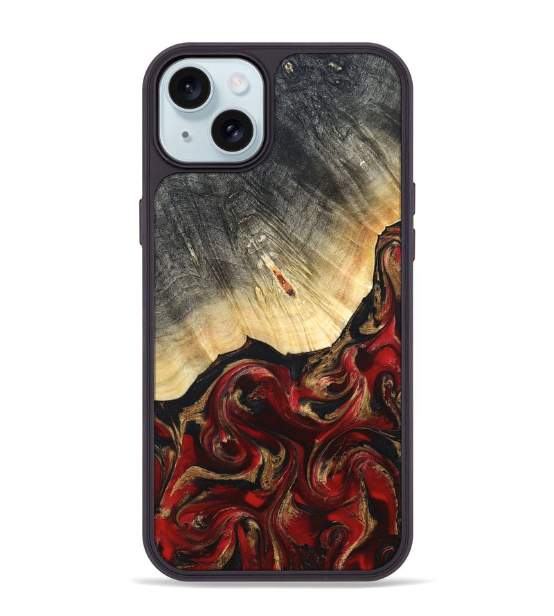 iPhone 15 Plus Wood Phone Case - Dovie (Red, 823462)