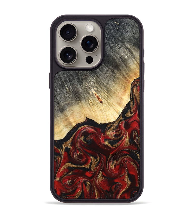 iPhone 15 Pro Max Wood Phone Case - Dovie (Red, 823462)