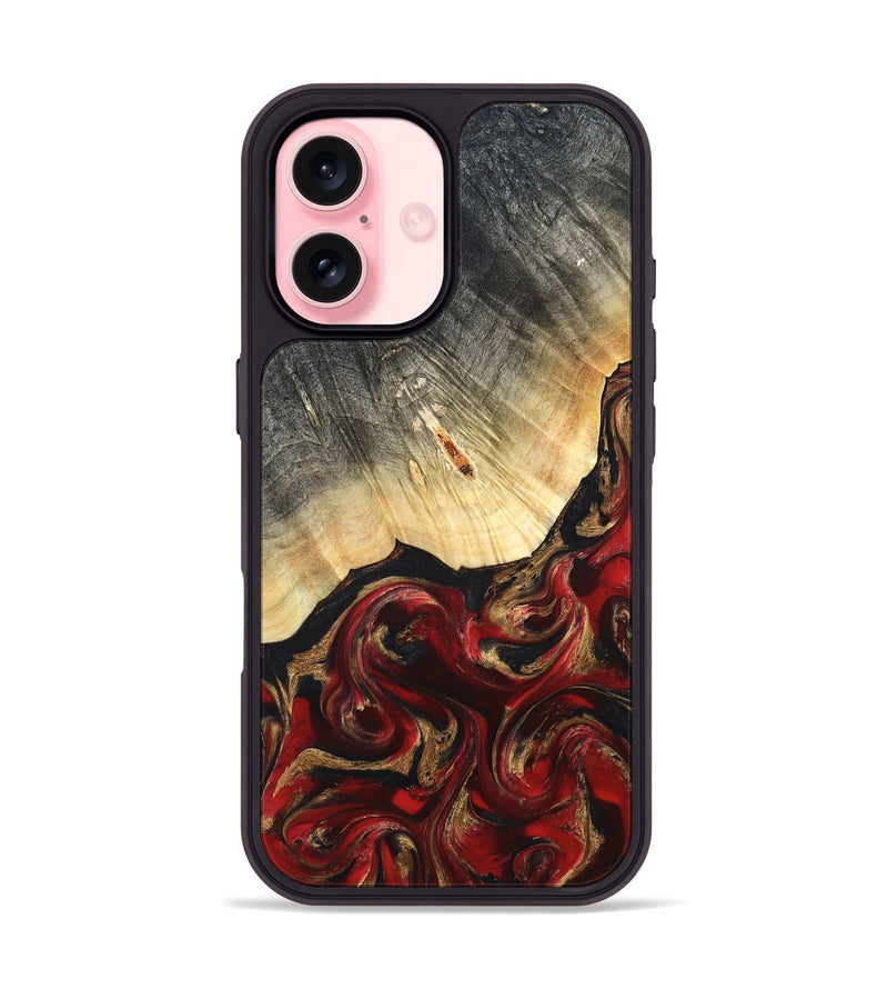 iPhone 16 Wood Phone Case - Dovie (Red, 823462)