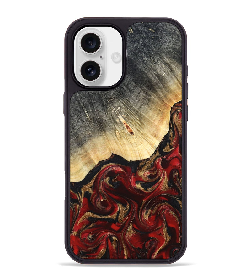 iPhone 16 Plus Wood Phone Case - Dovie (Red, 823462)