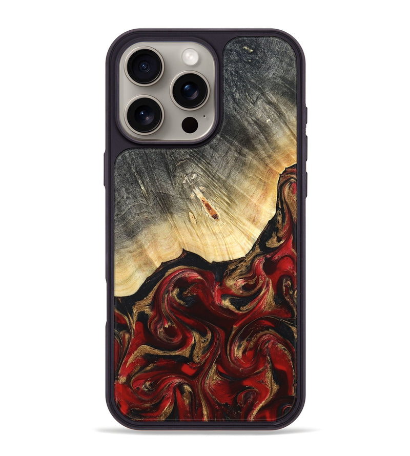 iPhone 16 Pro Max Wood Phone Case - Dovie (Red, 823462)