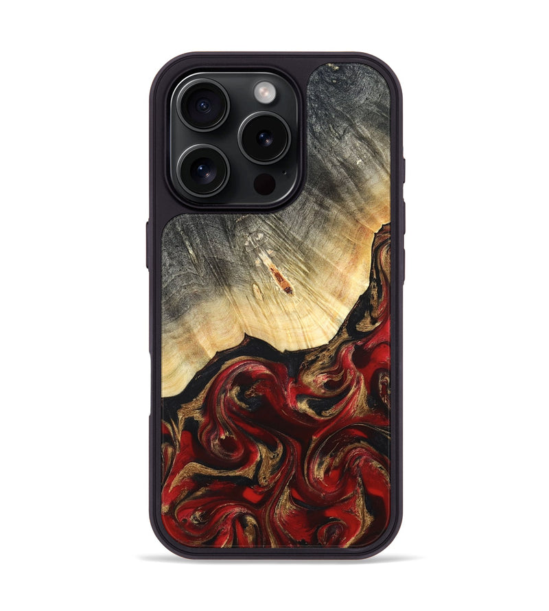 iPhone 16 Pro Wood Phone Case - Dovie (Red, 823462)