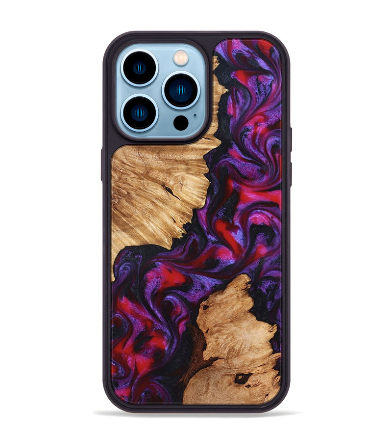 iPhone 14 Pro Max Wood Phone Case - Alton (Red, 823463)