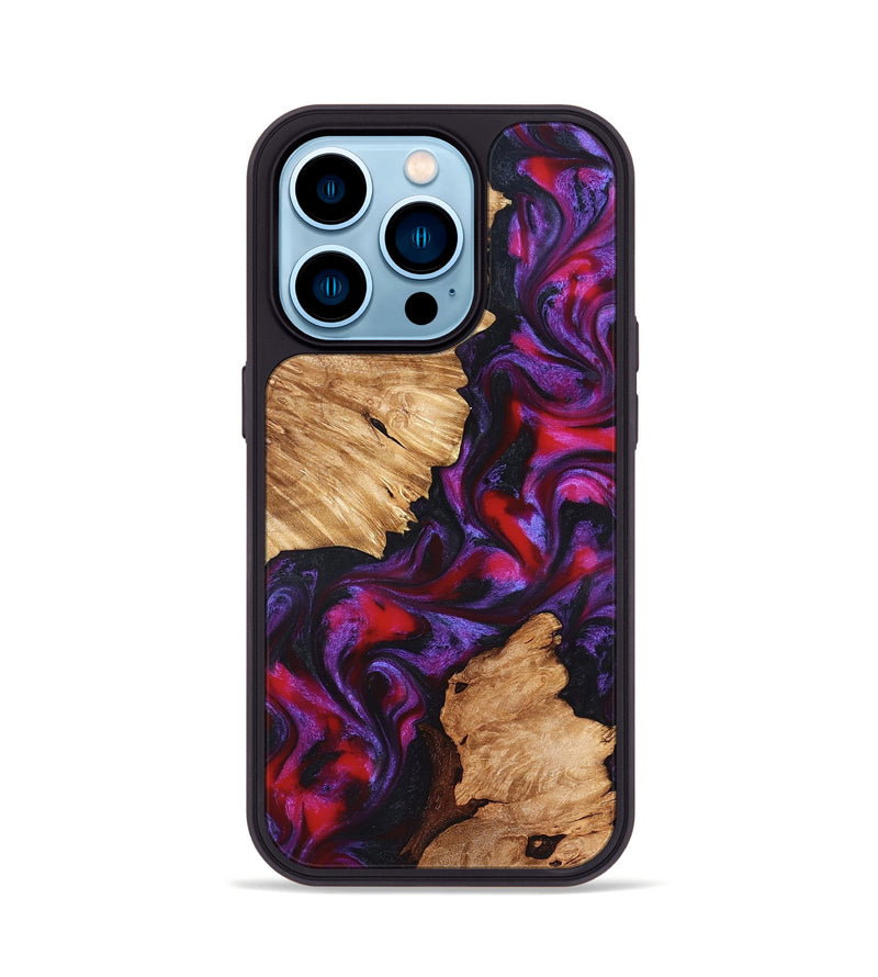 iPhone 14 Pro Wood Phone Case - Alton (Red, 823463)