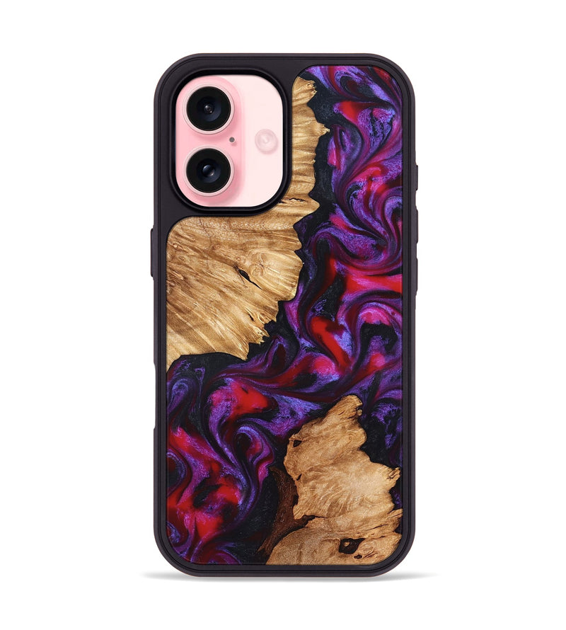iPhone 16 Wood Phone Case - Alton (Red, 823463)