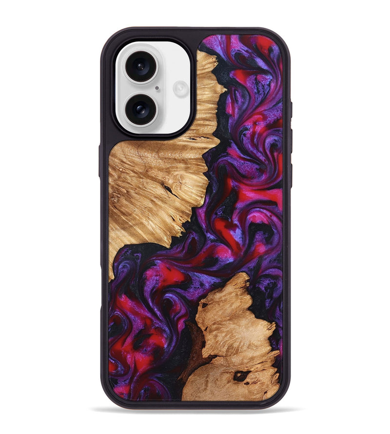 iPhone 16 Plus Wood Phone Case - Alton (Red, 823463)