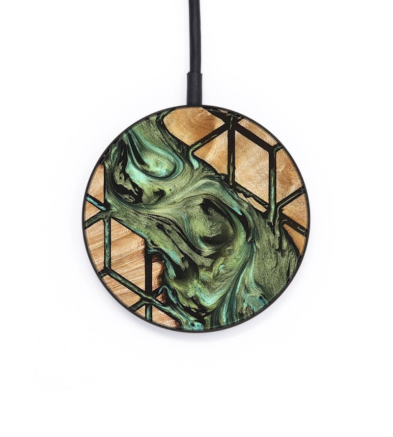 Circle Wood Wireless Charger - Elvis (Pattern, 823468)