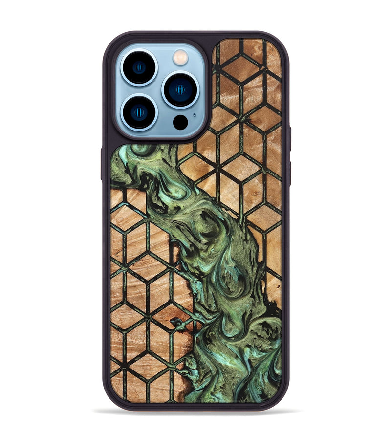 iPhone 14 Pro Max Wood Phone Case - Elvis (Pattern, 823468)
