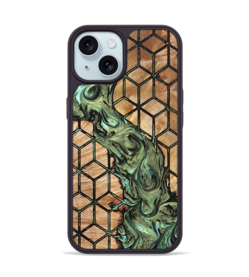 iPhone 15 Wood Phone Case - Elvis (Pattern, 823468)