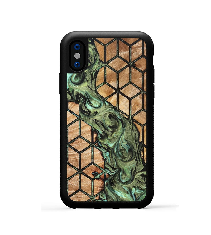 iPhone Xs Wood Phone Case - Elvis (Pattern, 823468)