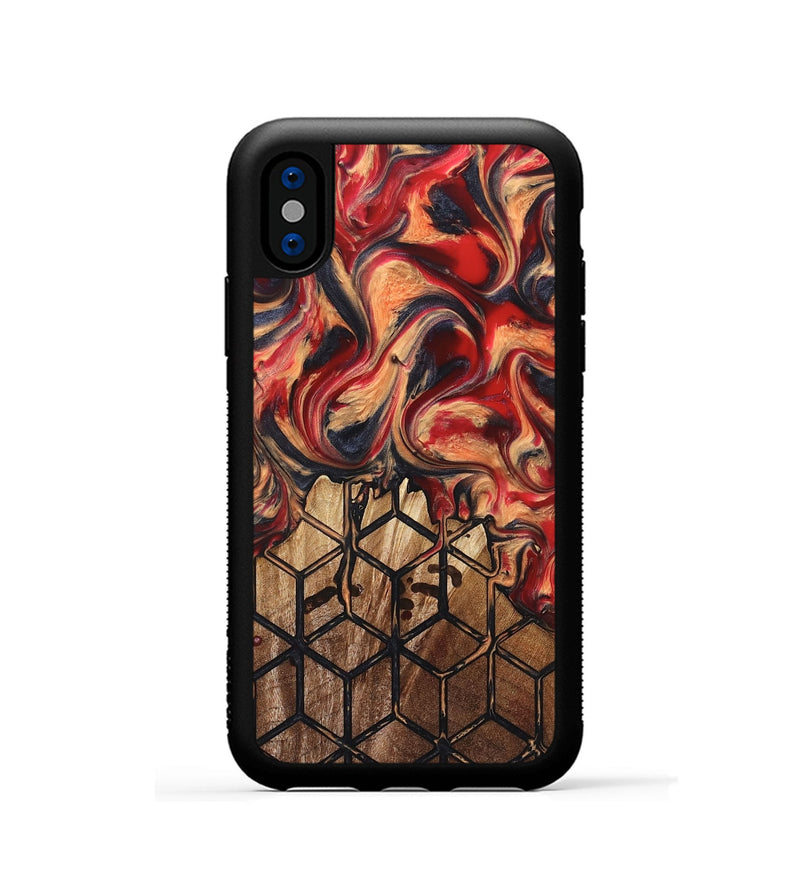 iPhone Xs Wood Phone Case - Nancy (Pattern, 823471)