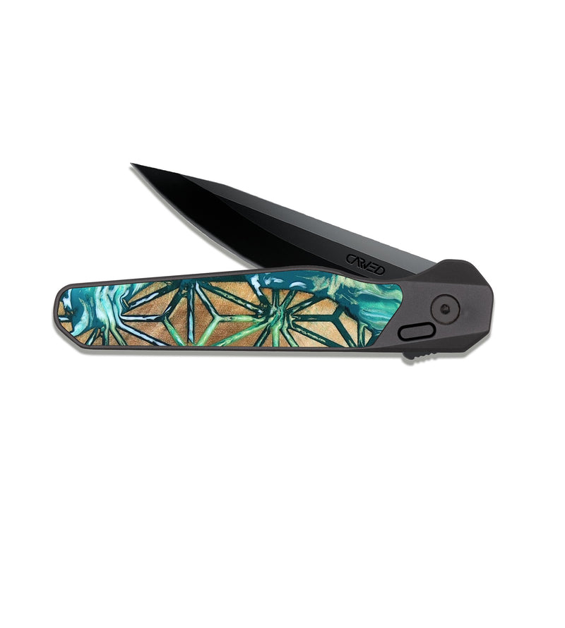 EDC Dark Slate Wood Pocket Knife - Niko (Pattern, 823472)