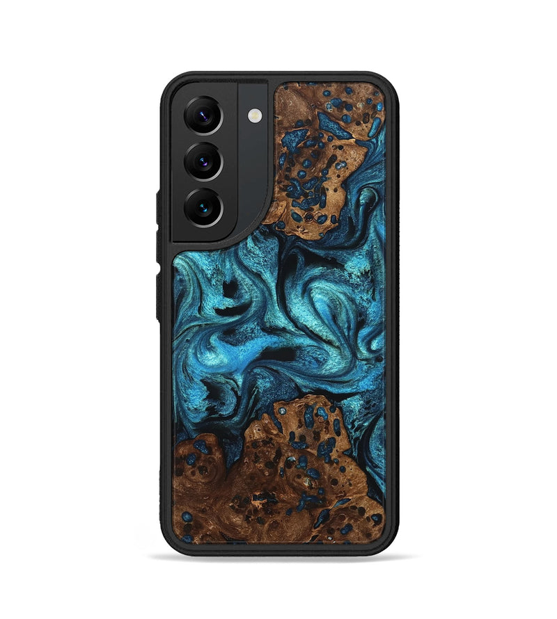 Galaxy S22 Wood Phone Case - Lovie (Blue, 823482)