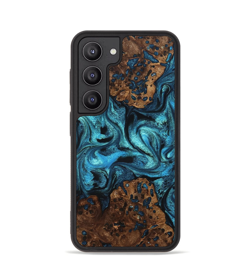 Galaxy S23 Wood Phone Case - Lovie (Blue, 823482)