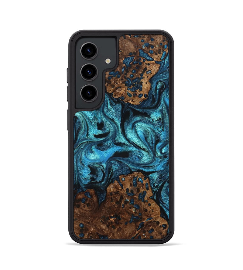Galaxy S24 Wood Phone Case - Lovie (Blue, 823482)