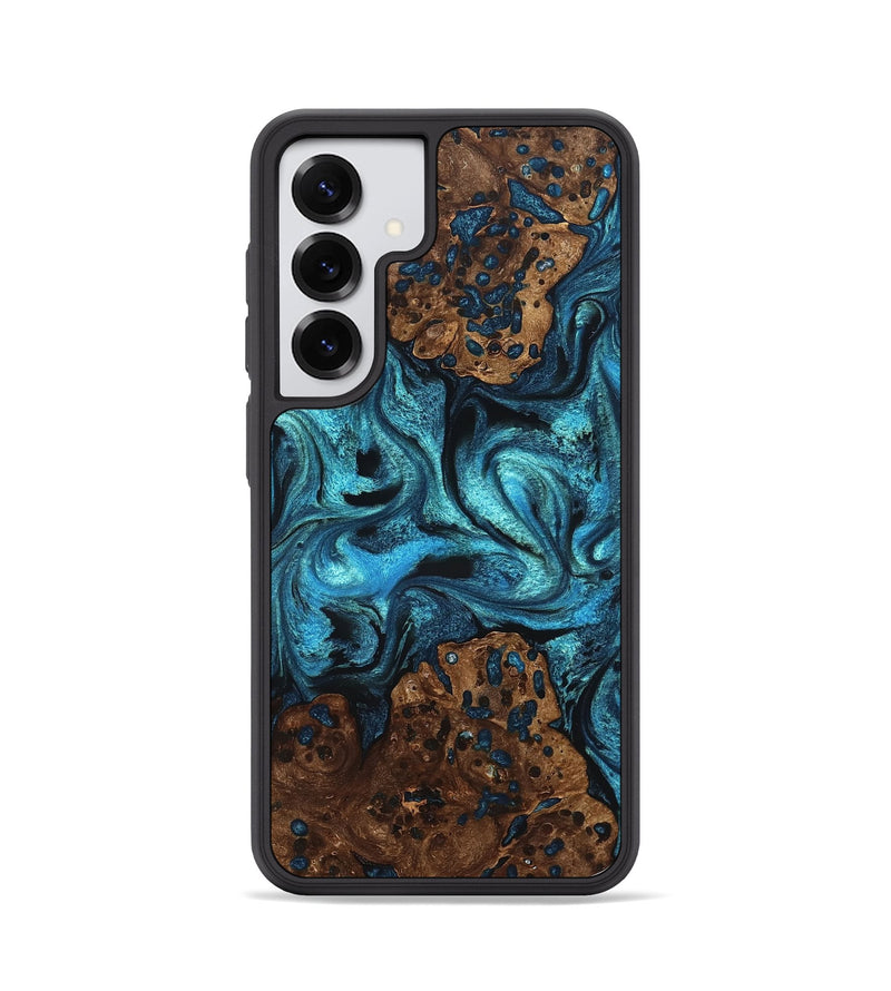Galaxy S25 Wood Phone Case - Lovie (Blue, 823482)