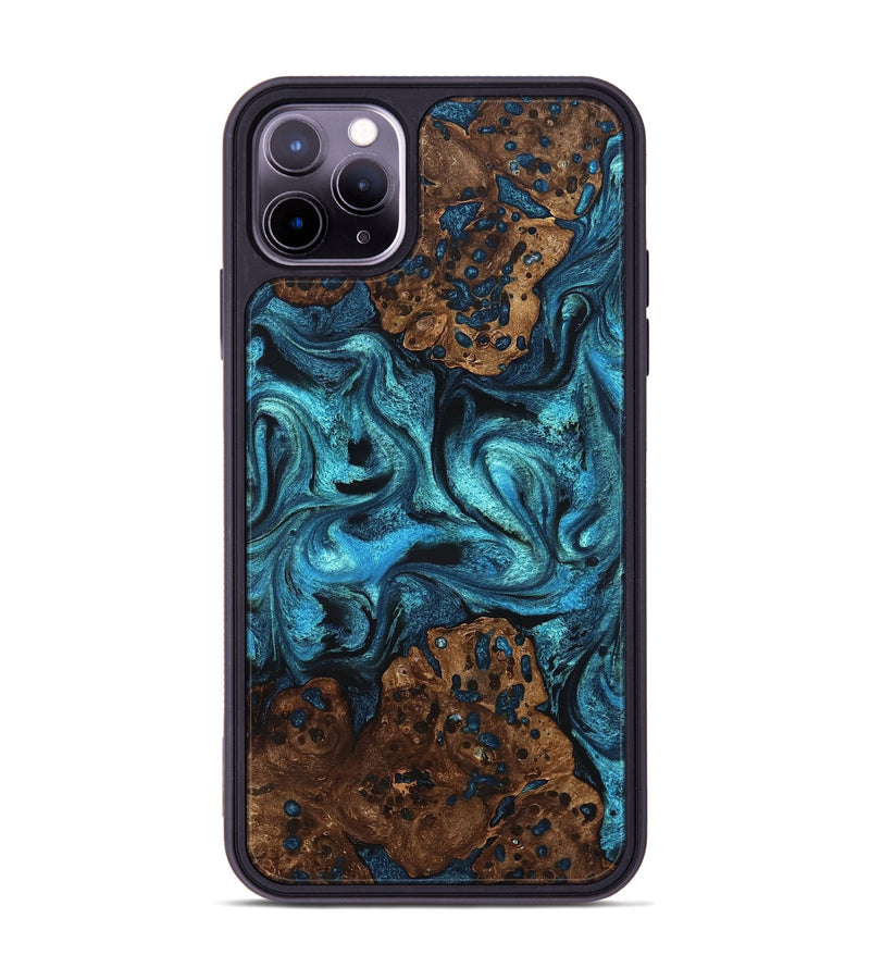 iPhone 11 Pro Max Wood Phone Case - Lovie (Blue, 823482)